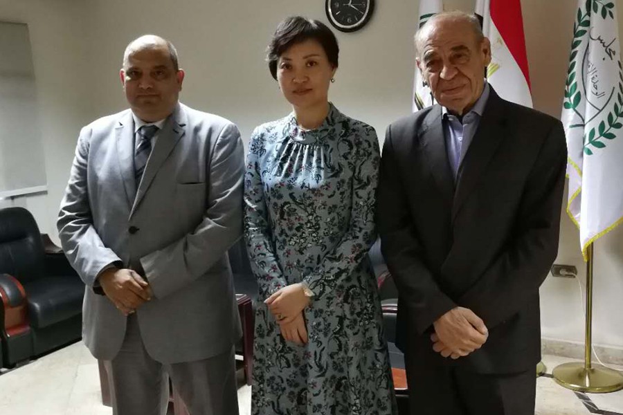 عادل ونانسي والأمين العام لجامعة الدول العربية